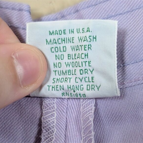 VTG 90s Lily's Of Beverly Hills Pastel Purple Dad 9" Shorts Modest Pockets sz 24 - Picture 8 of 9